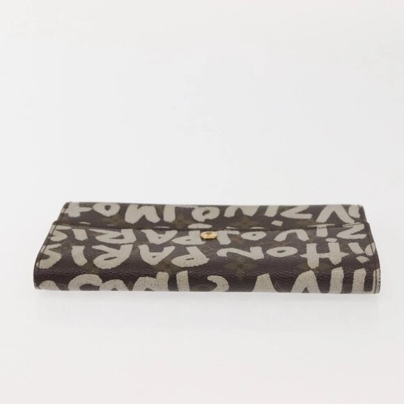 LOUIS VUITTON Monogram Graffiti Porte Monnaie Credit White M92189 LV Auth 142699 - Picture 9 of 16